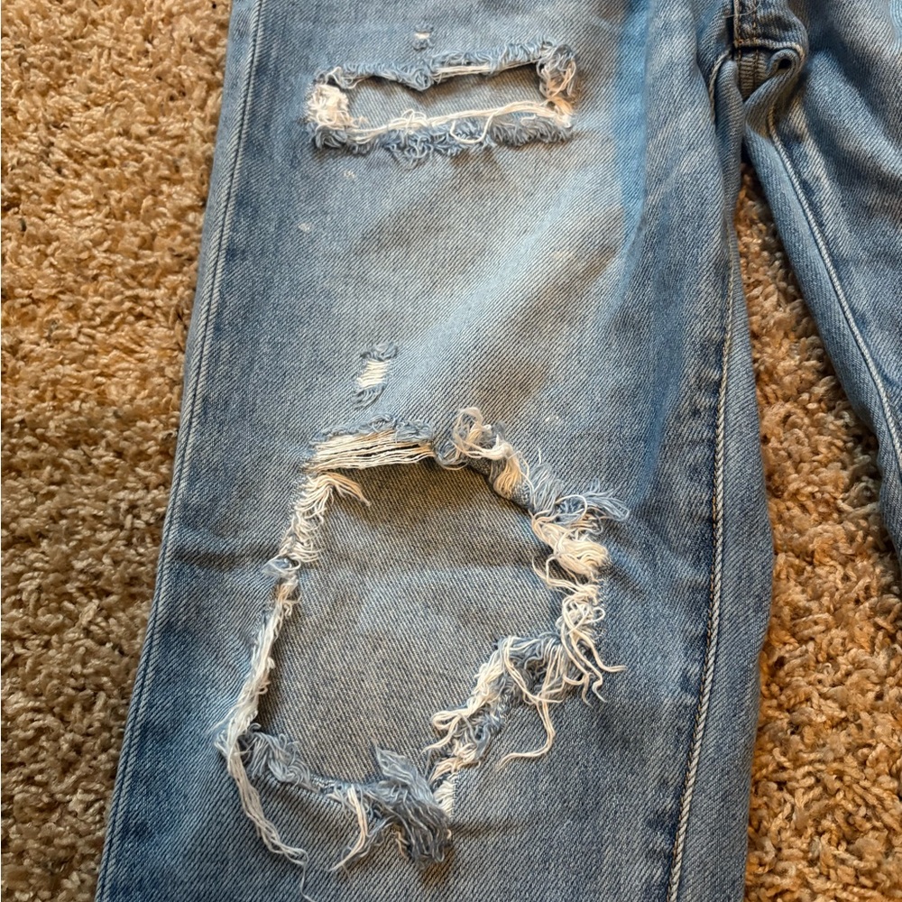 Distressed Blue Jeans - Picture 2 of 8